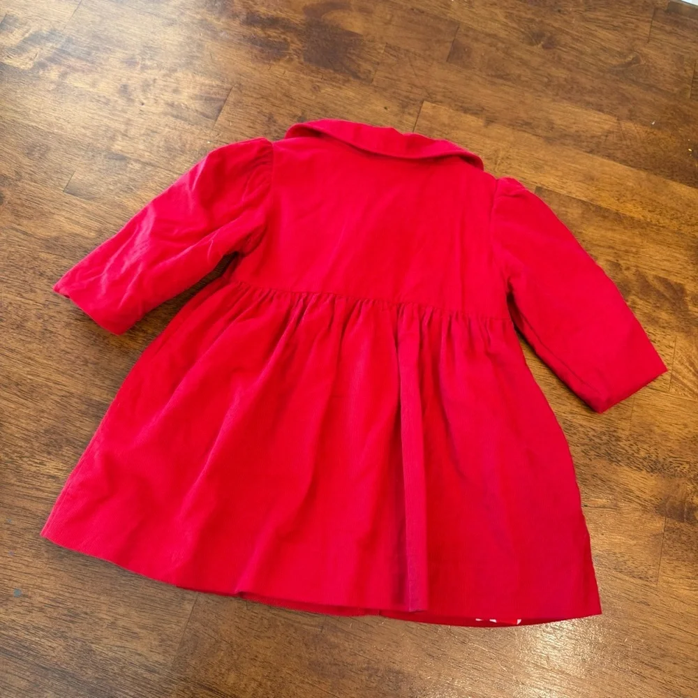 Mom & Me Red Double-Breasted Corduroy Coat size 12 months
