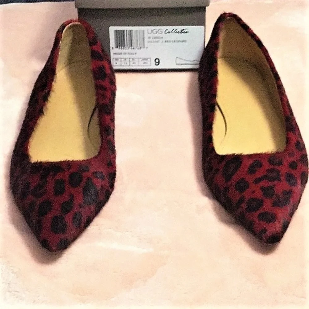 Ugg Collection Red Leopard Shoes