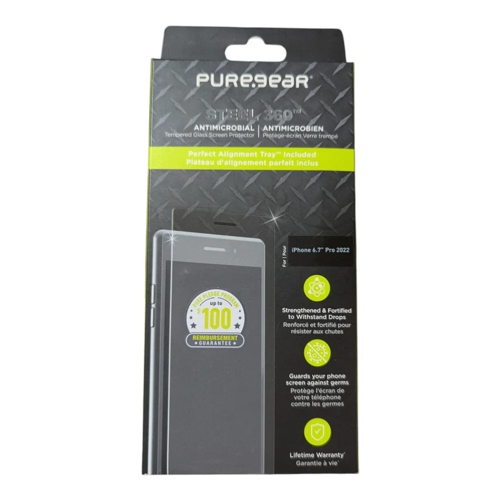 F3. PureGear Steel 360 Tempered Glass Protector Apple iPhone 14 Pro Max