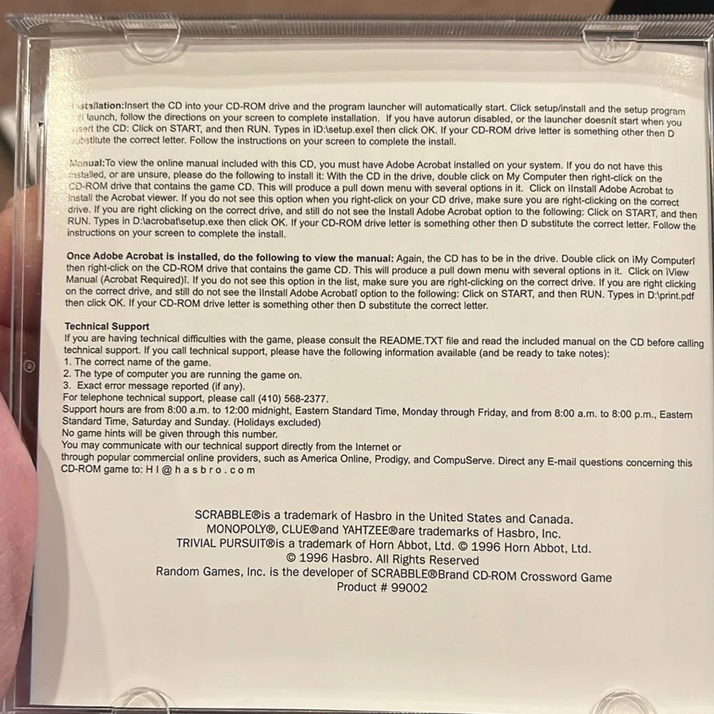 Hasbro scrabble cd