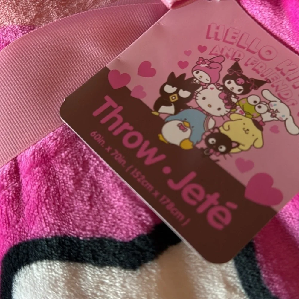 Hello Kitty Valentine’s Day hearts Plush Blanket Viral HTF 💕