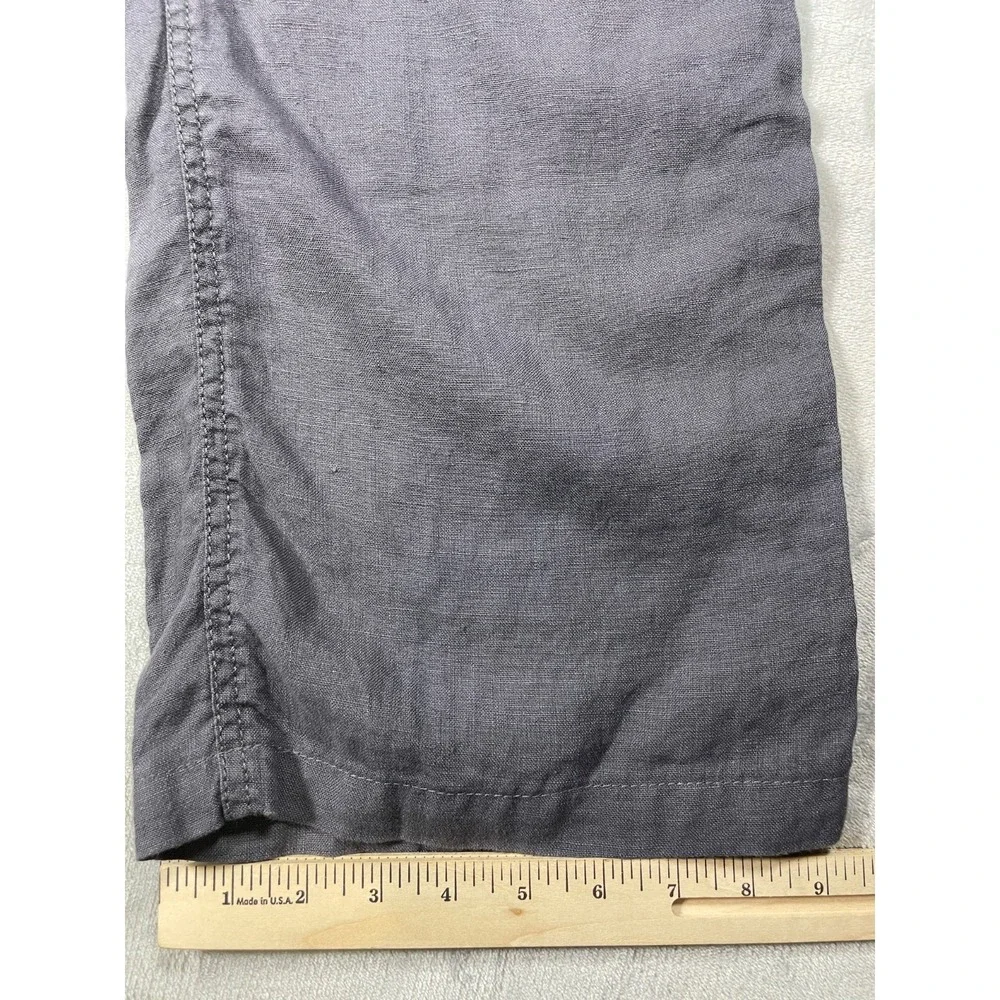 Onia Linen Pants Men XXL Gray Drawstring Elastic Waist Casual Beach Lightweight