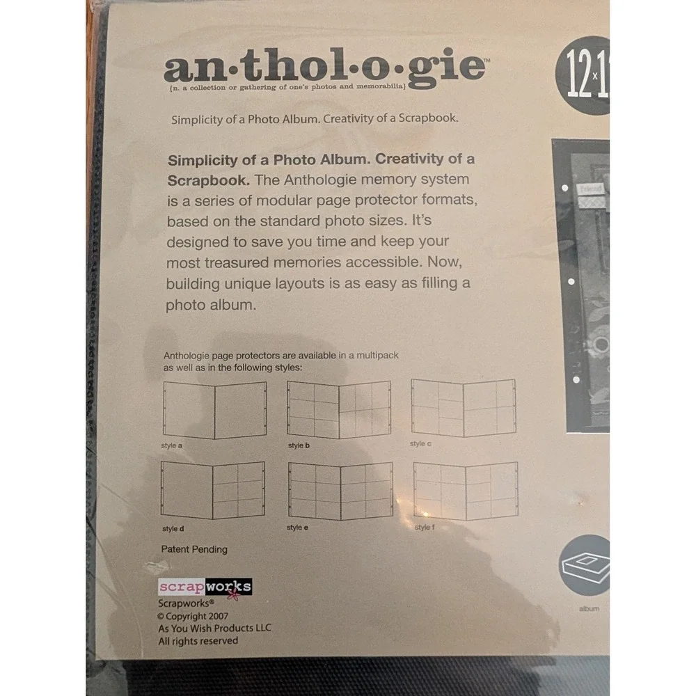Lot 4 Scrapworks quality Anthologie BAYBOX 12x12 Scrapbook Page Protectors NOS