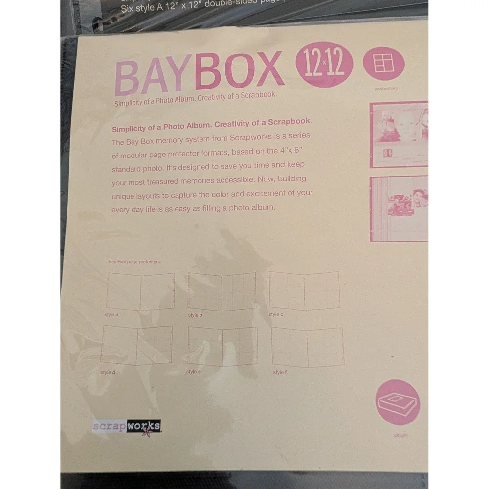 Lot 4 Scrapworks quality Anthologie BAYBOX 12x12 Scrapbook Page Protectors NOS