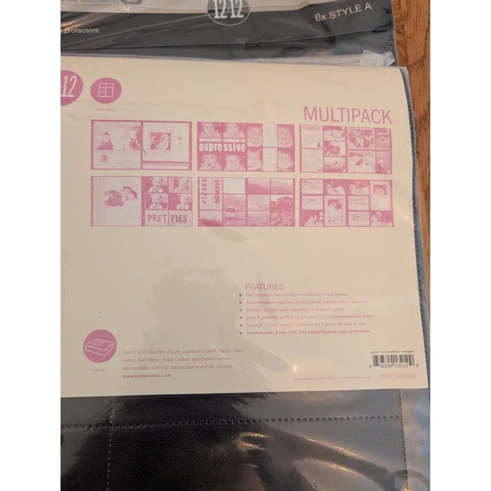 Lot 4 Scrapworks quality Anthologie BAYBOX 12x12 Scrapbook Page Protectors NOS