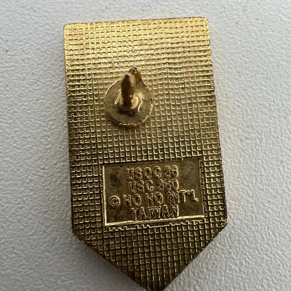 Vtg USA Shield Flag Olympic Rings Lapel Pin Hat Pinback