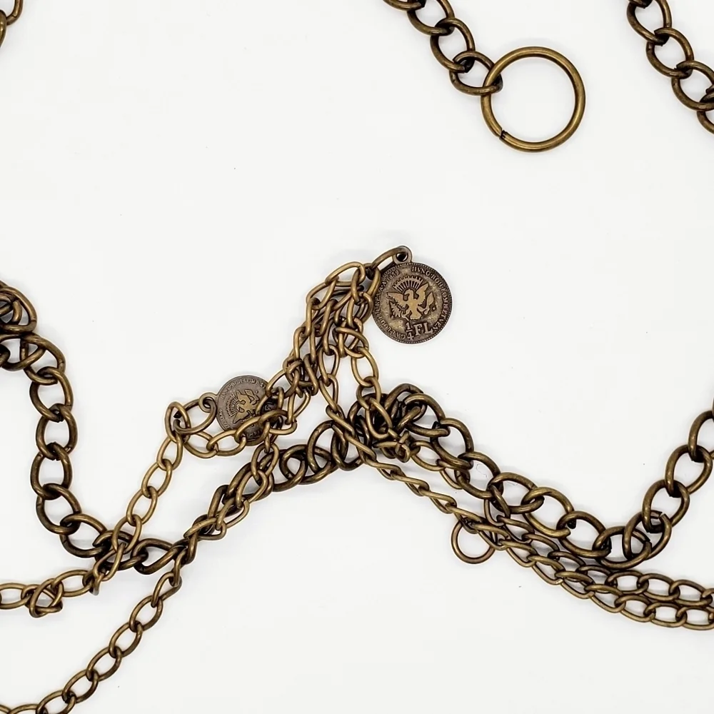 Vintage gold adjustable chain belt