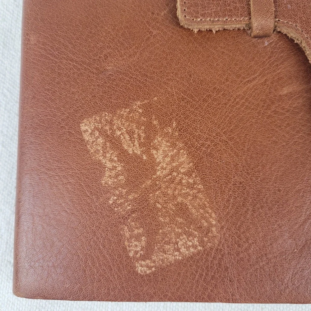 Auburn Tigers Brown Leather Journal Notebook AU Logo Silver Emblem NCAA Fan Gear