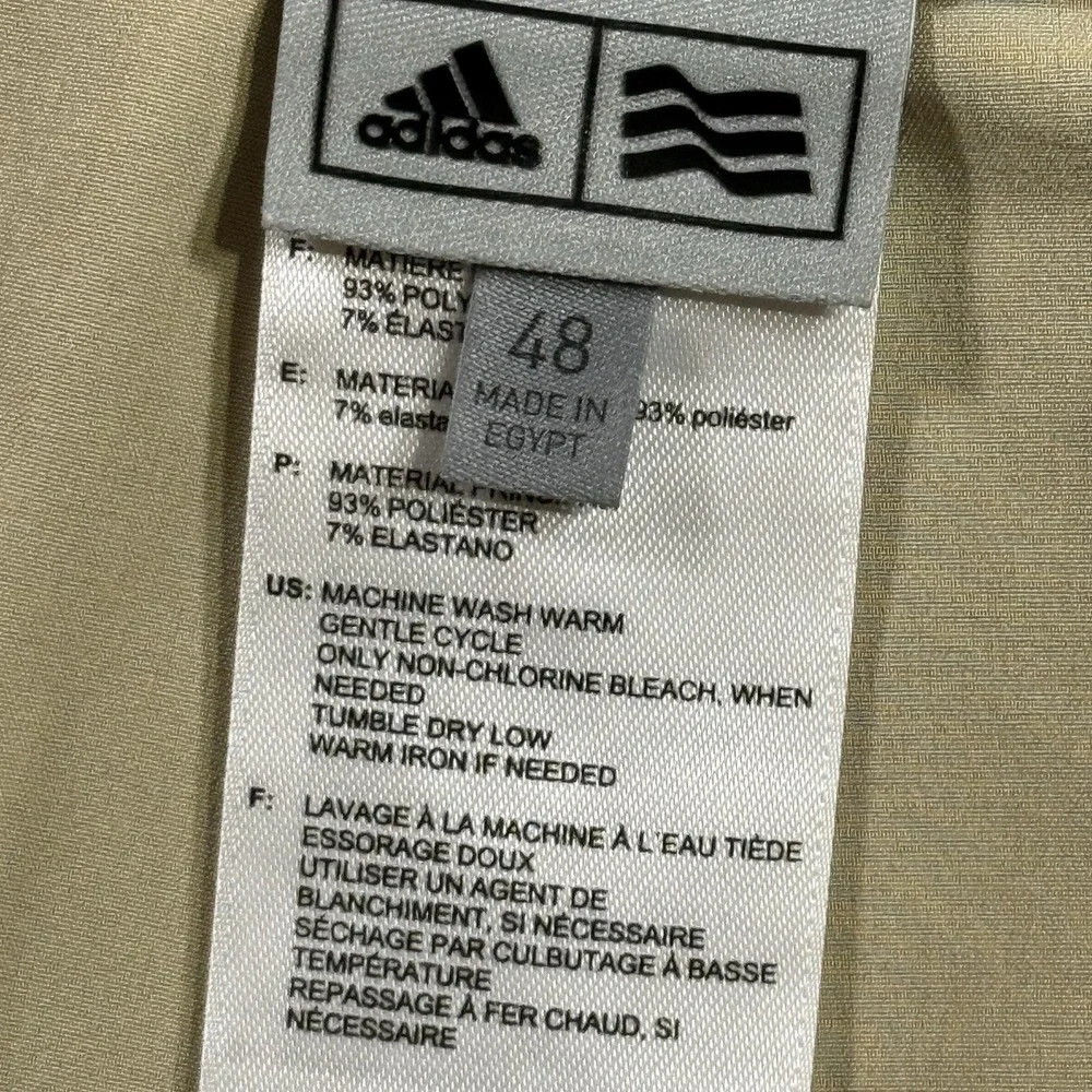 Adidas Men's Size 48 Beige Adi Golf Shorts Stretch Performance‎ Khaki Chino