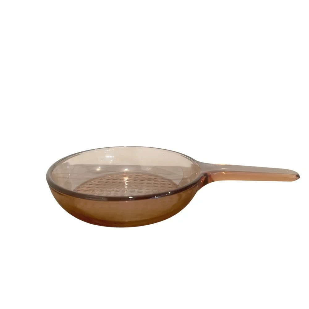 Visions Corning Skillet Frying Pan Brown Glass 7