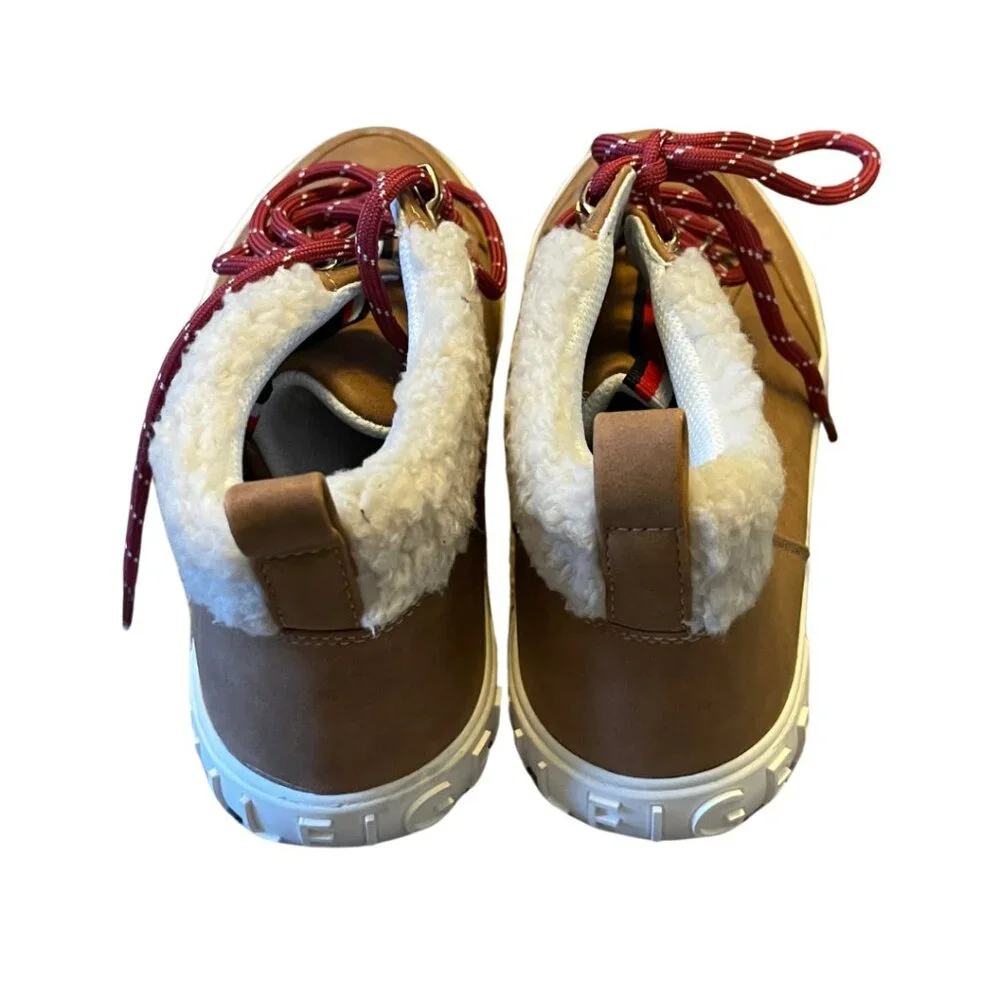 Tommy Hilfiger High Top Sneakers | Fur Trim | Chestnut Brown | Like New | Size 9