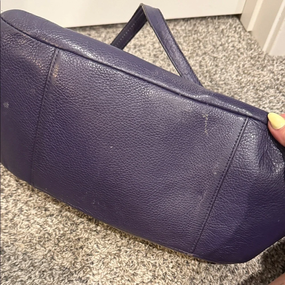 Coach Leather purple Tote Bag - Coach Pebble Leather Shoulder Bag violet