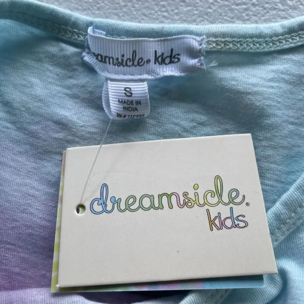 Dreamsicle Girls Dress Sz S Tye Dye T-shirt Dress With Fringe Deerfield Beach FL