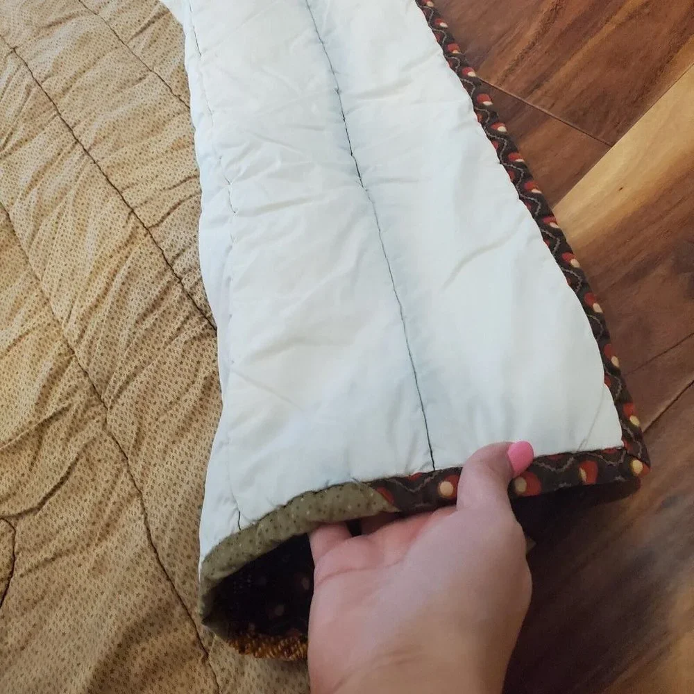 Handmade Jelly Roll Fall Autumn Leaf‎ Quilt Brown Orange NEEDS REPAIR 62x48