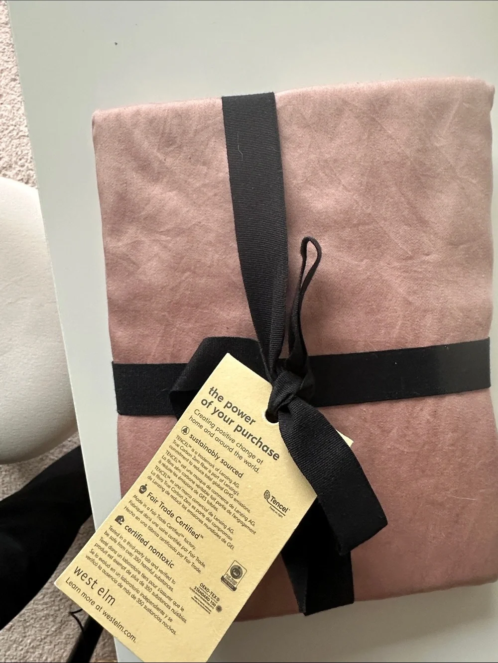 West Elm blush pink