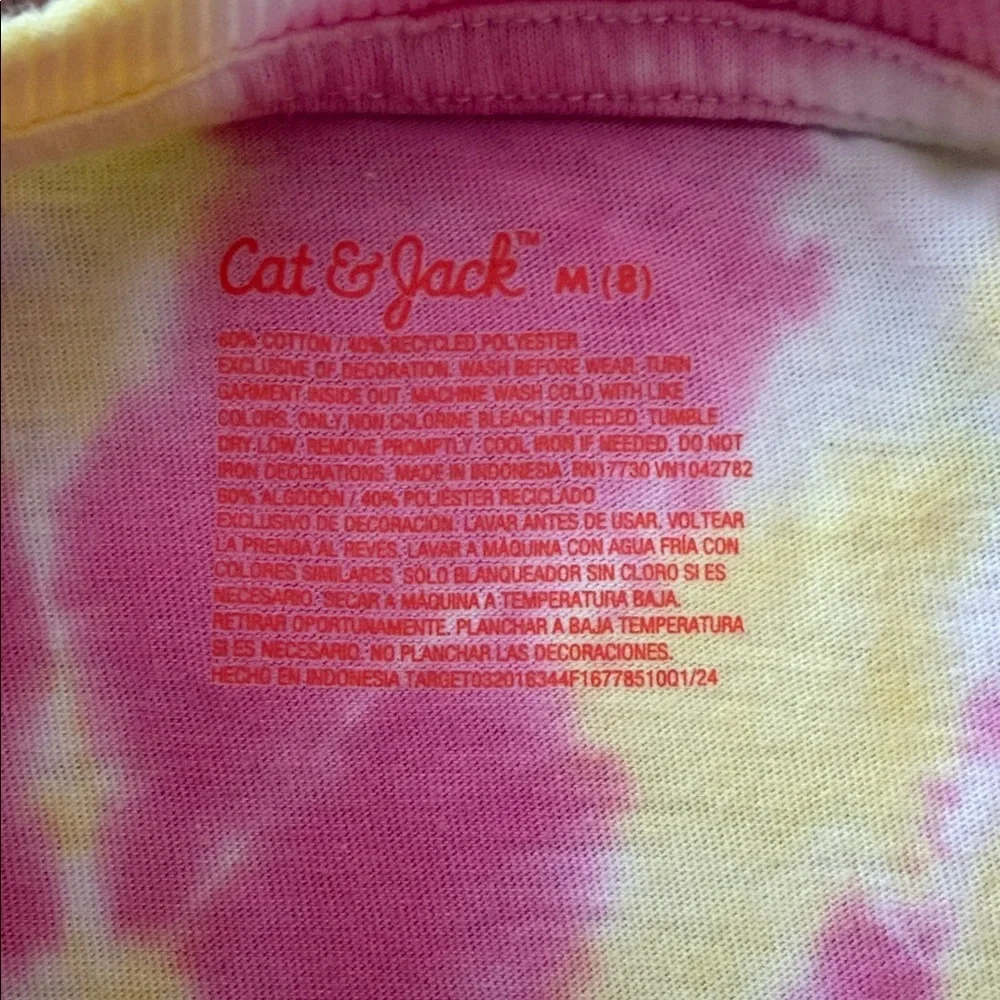 Girls Pink Heart and Tie-Dye T-Shirts