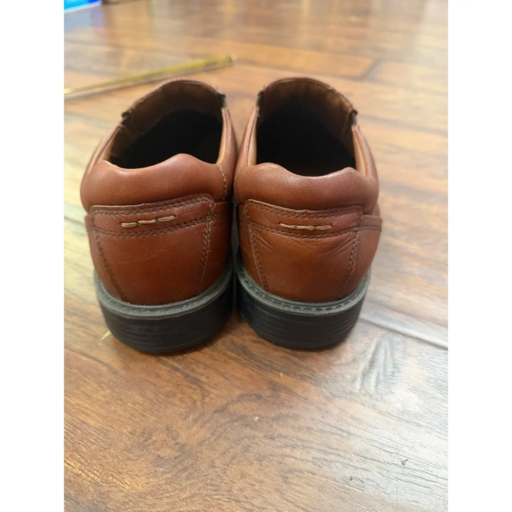 Johnston Murphy XC4 Mens 10M Brown Leather Slip On Loafers Waterproof Comfort