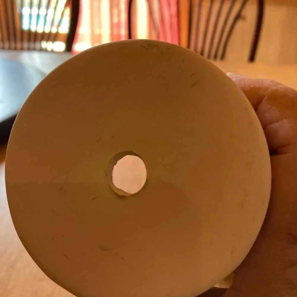 Decorative Cream and Green Candle Holder
