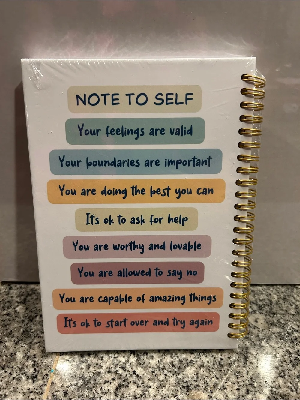 Note to Self Spiral Notebook - Pastel Affirmations