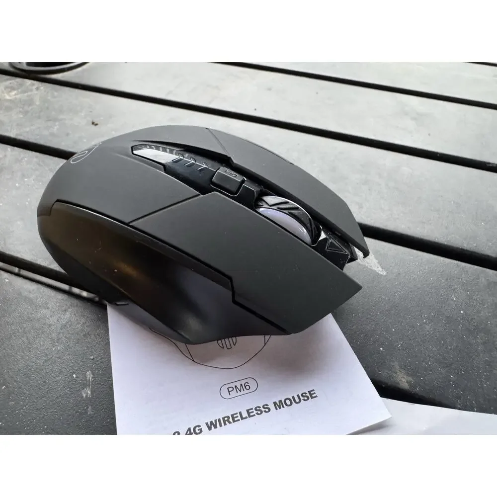 inphic PM6 Wireless Rechargeable Gaming Mouse 2.4G USB New Open Box
