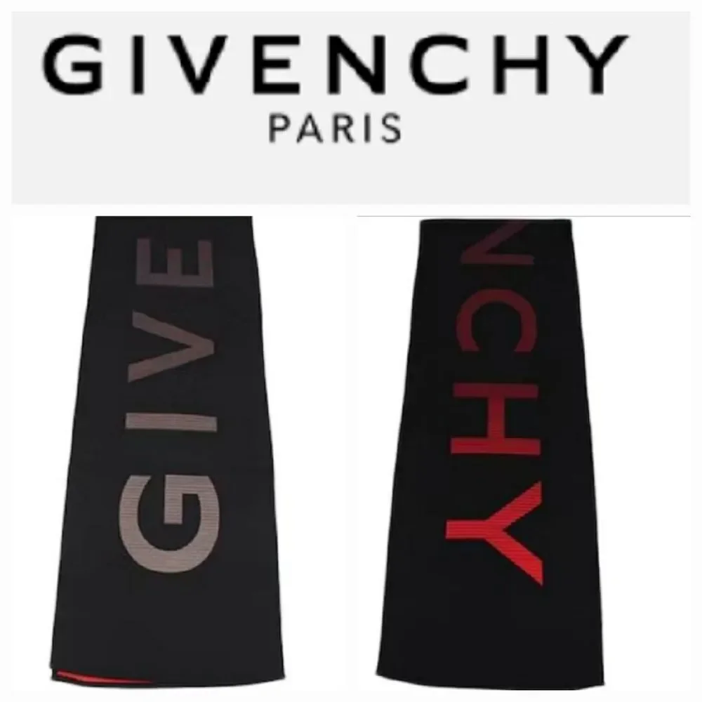 Givenchy Signature degrade ombre logo Wool Scarf men