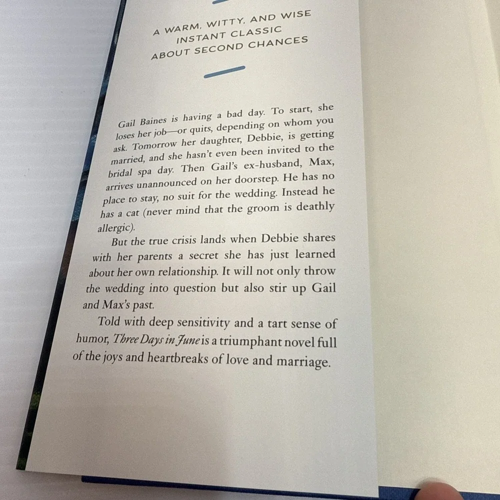 Three Days in June: A Novel Hardcover‎ February 11, 2025 by Anne Tyler Read Once
