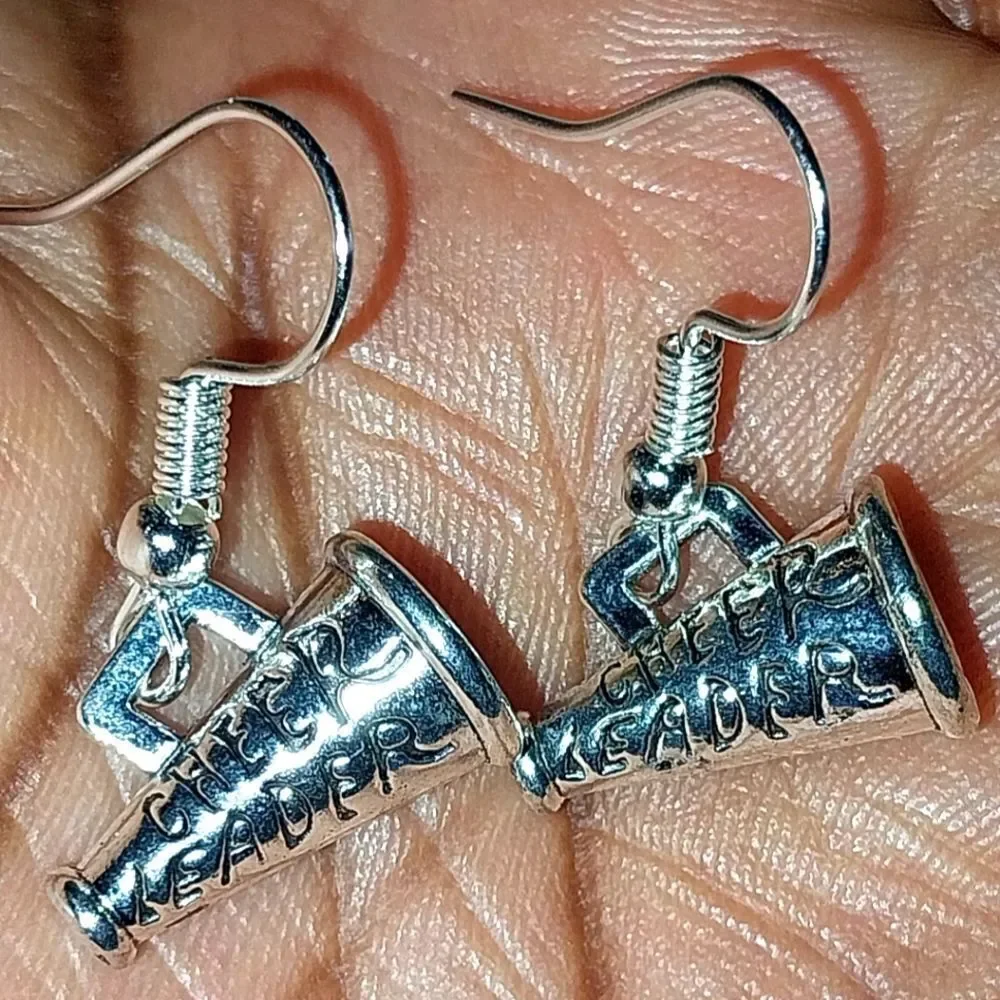 Vintage Hand crafted antique cheerleader earrings