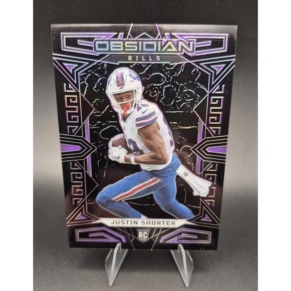 2023 Panini Obsidian Justin Shorter #110 Purple Electric Etch /75 Buffalo Bills