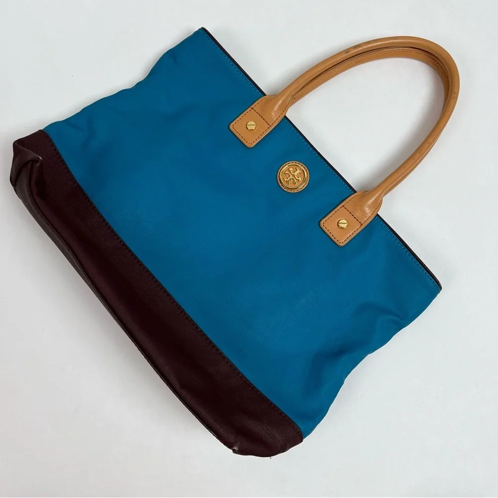 TORY BURCH Jaden Bag Coconut Canvas Leather Tote