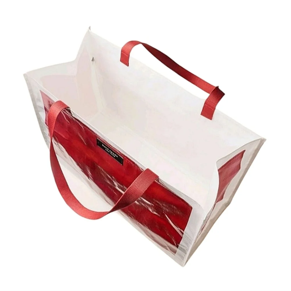 NWT Kate Spade × Target Reusable Large Tote Bag Red & White Limited Edition NEW