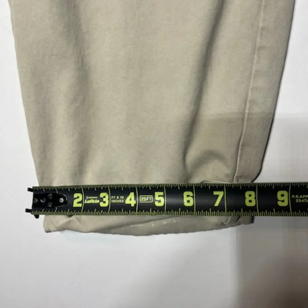 Tommy Bahama Men's Khaki Pleated Soft Beach 100% Silk Trouser Pants Sz W 36 L 34
