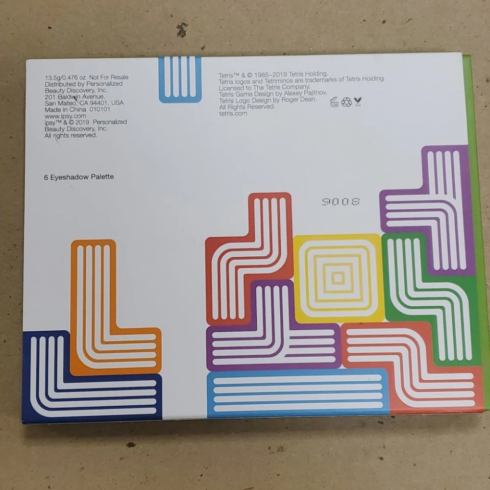 Tetris‎ x ipsy Game On eyeshadow palette