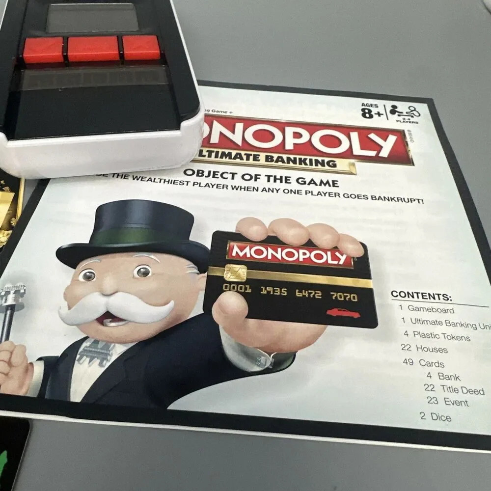 Hasbro Monopoly Ultimate Banking Board Game Replacement Parts In EUC