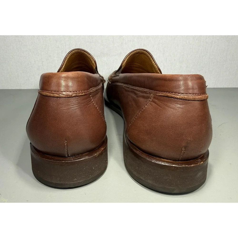 Allen Edmonds Shoes Mens Size‎ 11.5 B Brown Ancona Leather Loafers Made Italy
