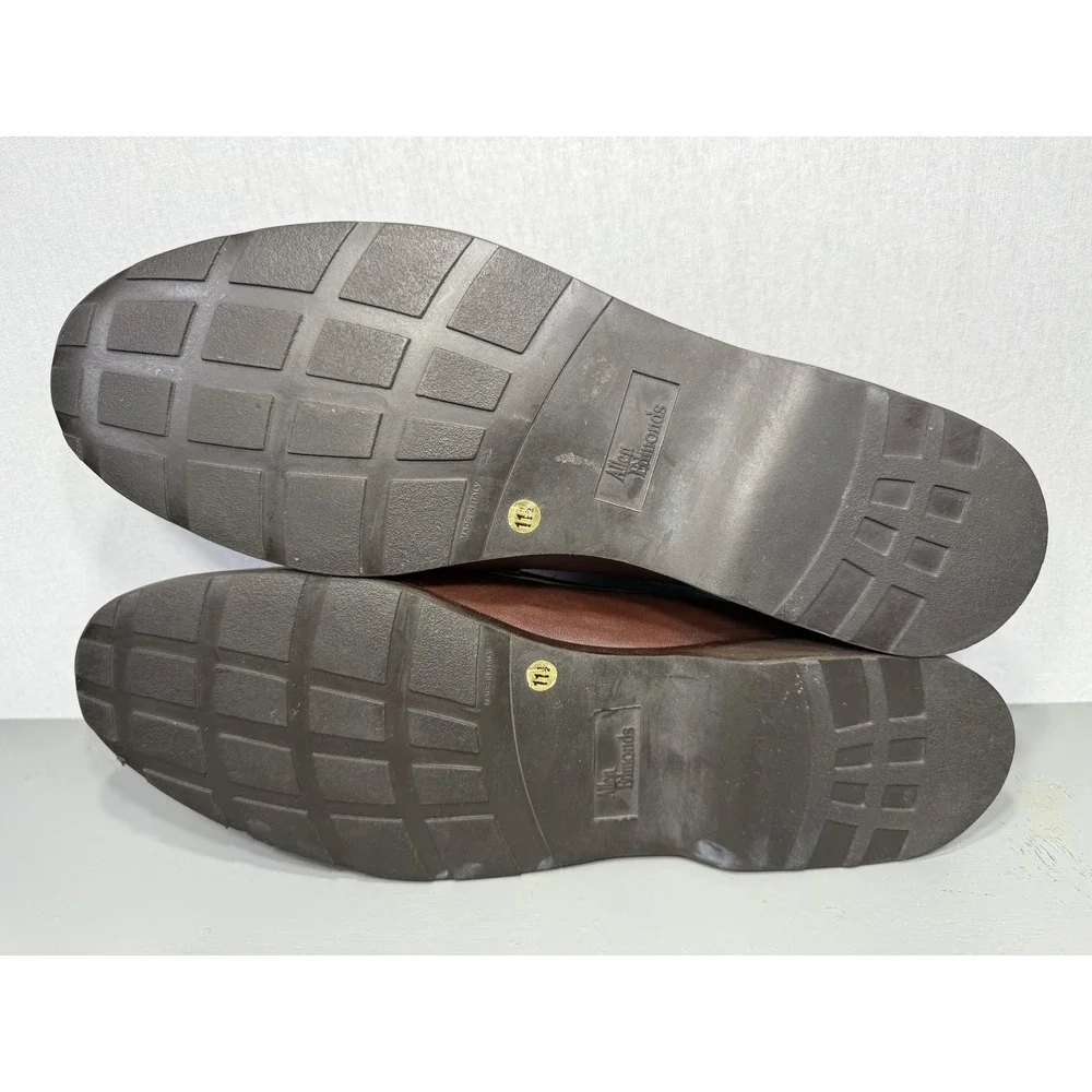 Allen Edmonds Shoes Mens Size‎ 11.5 B Brown Ancona Leather Loafers Made Italy