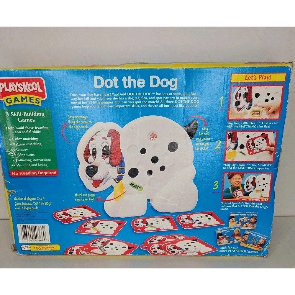 Dot the Dog Playskool Game Preschool Ages 3-5 Box Included Vintage‎ 1995