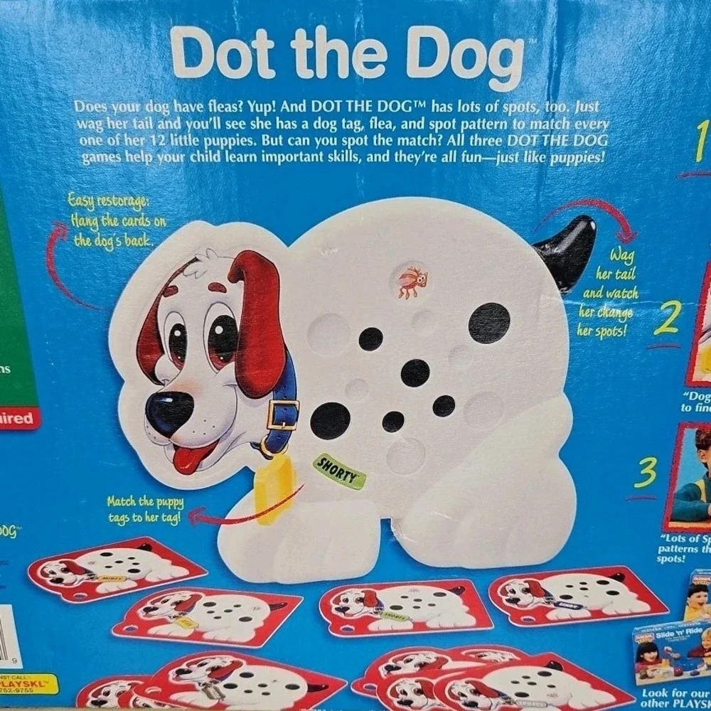 Dot the Dog Playskool Game Preschool Ages 3-5 Box Included Vintage‎ 1995