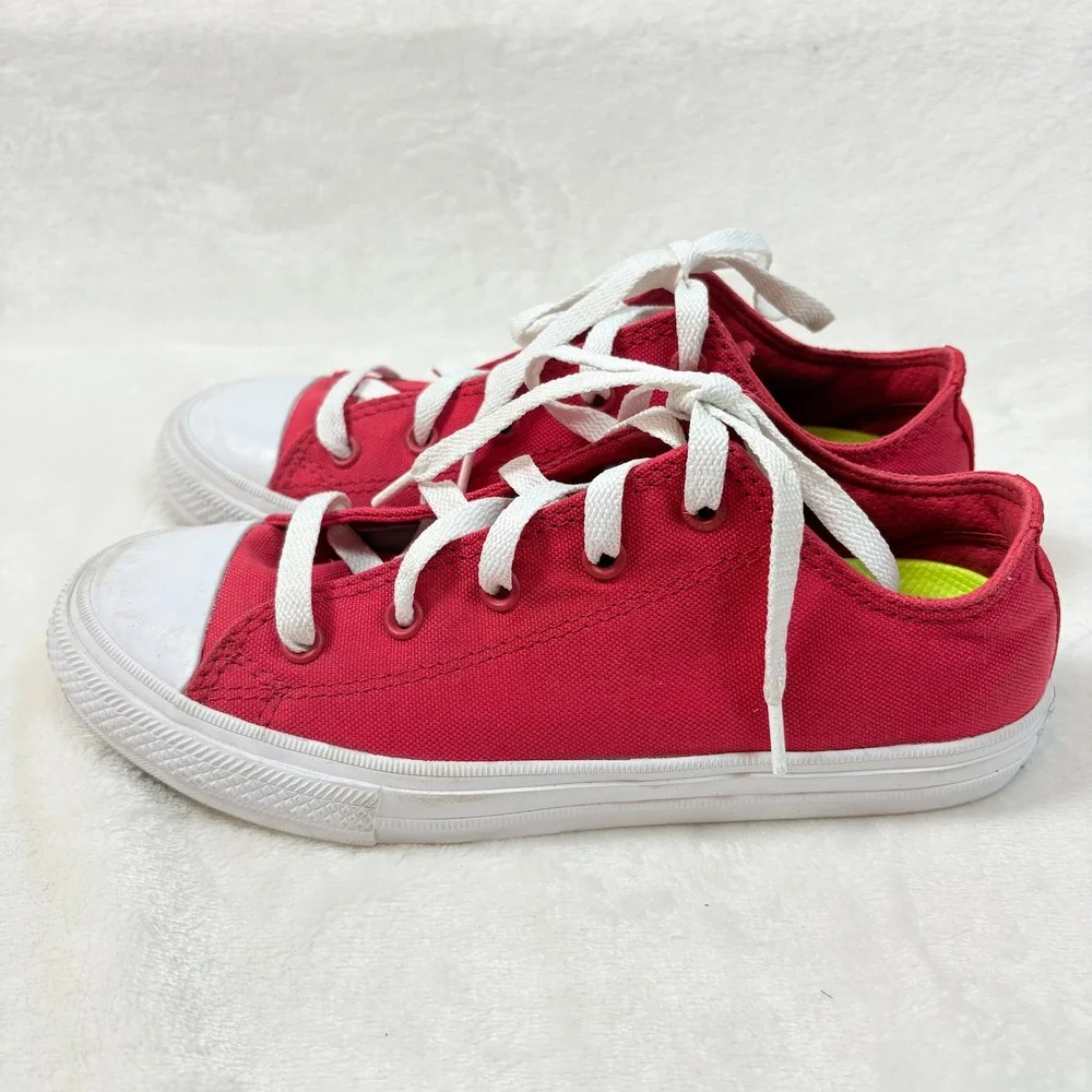 Converse Chuck Taylor‎ II Youth 3 Red Low Top Lunarlon Sneakers 350151C