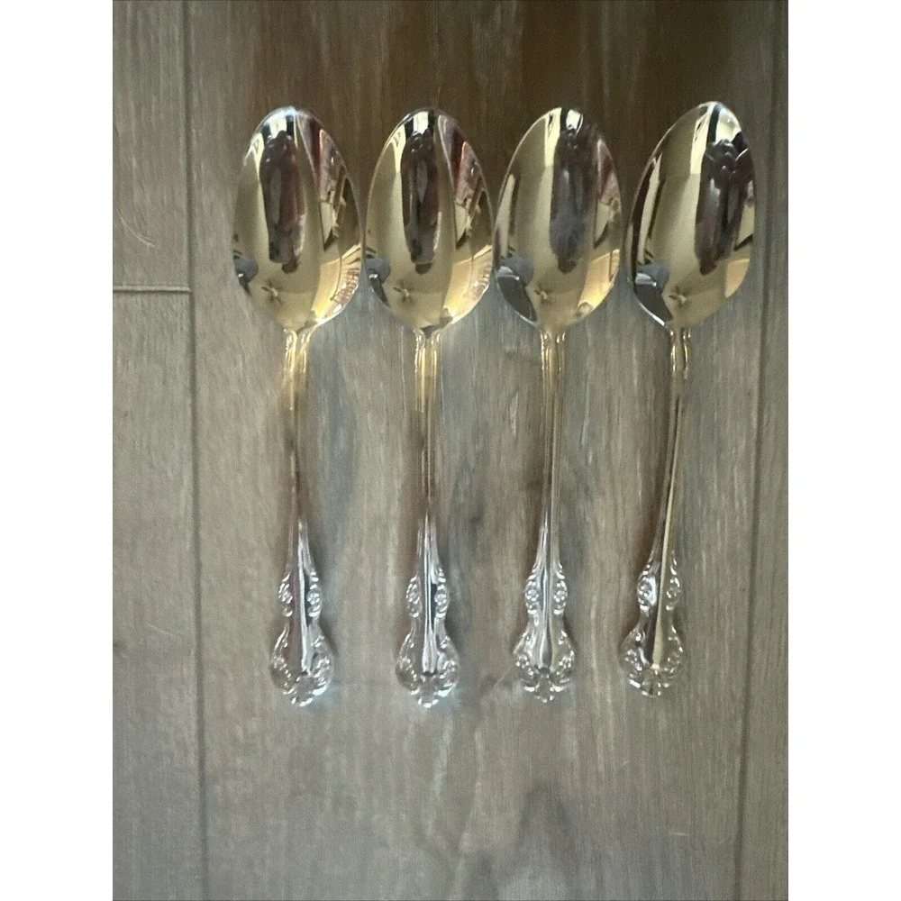 Lot of 4‎ Wallace Camden Place/Oval Soup Spoons 18/10 Stainless Steel