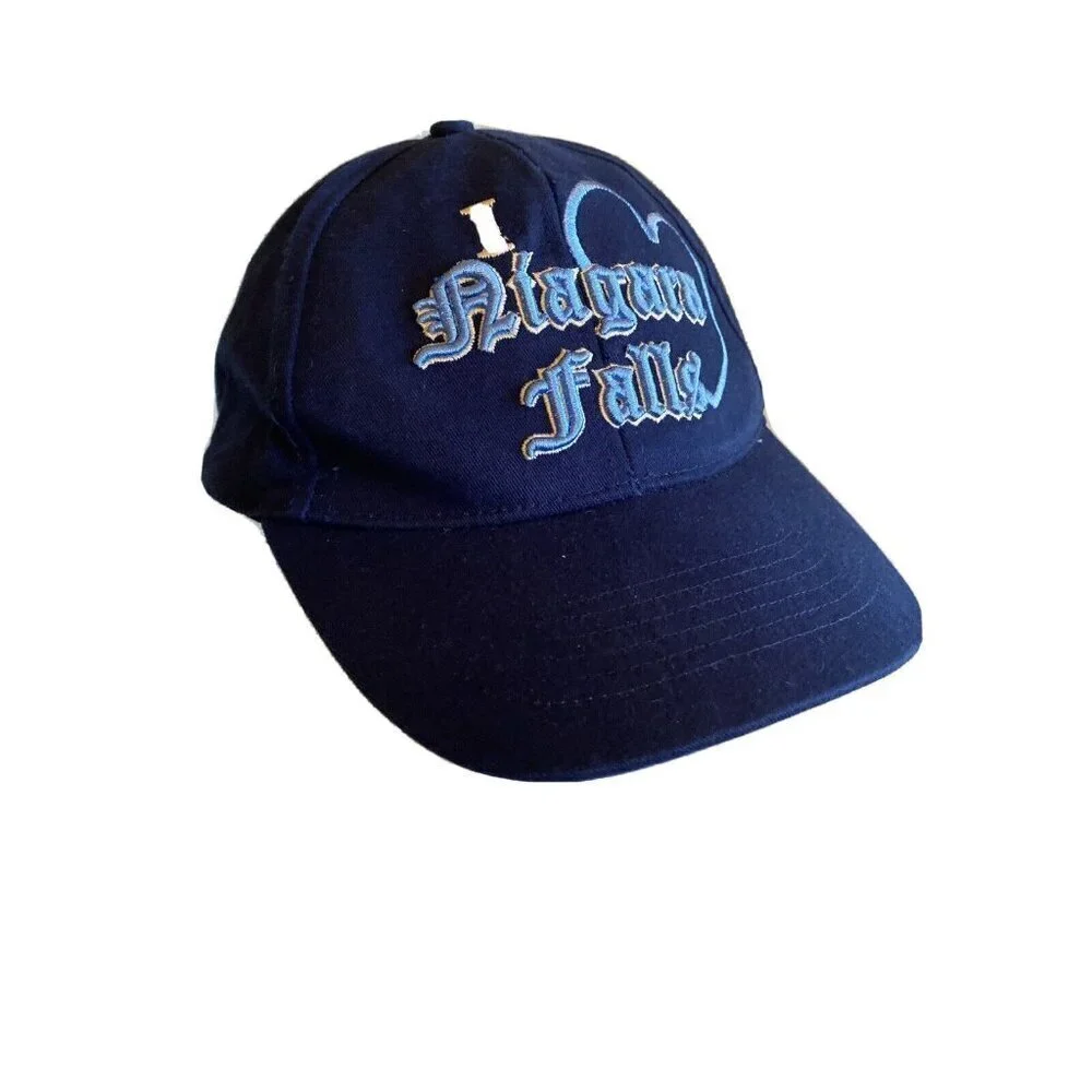 Canadian Souvenirs Niagara Falls Navy Blue Embroidered Baseball Cap Hat Canada