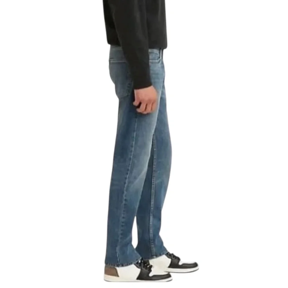 LEVI'S 513 SLIM STRAIGHT STRETCH JEANS MEDIUM BLUE WASH - EMGEE 38X30