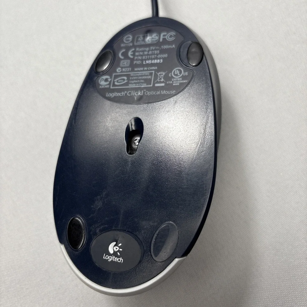Used Original Logitech Click! Optical Mouse M-BT85‎ USB