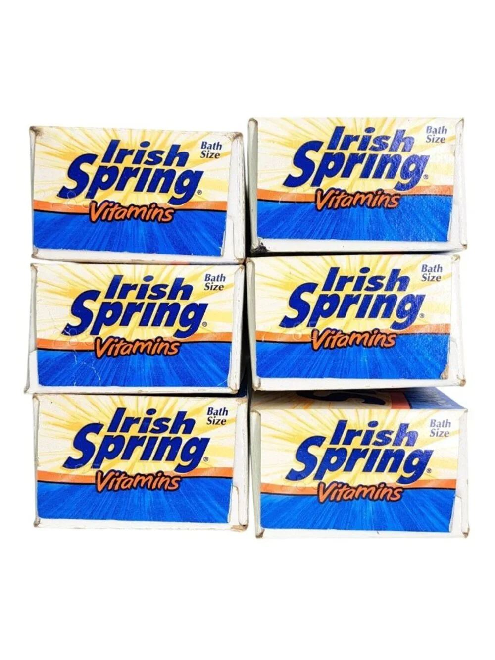 Vintage Irish Spring Soap Vitamins 4 Oz Bars Lot Of 6 Discontinued Retired New