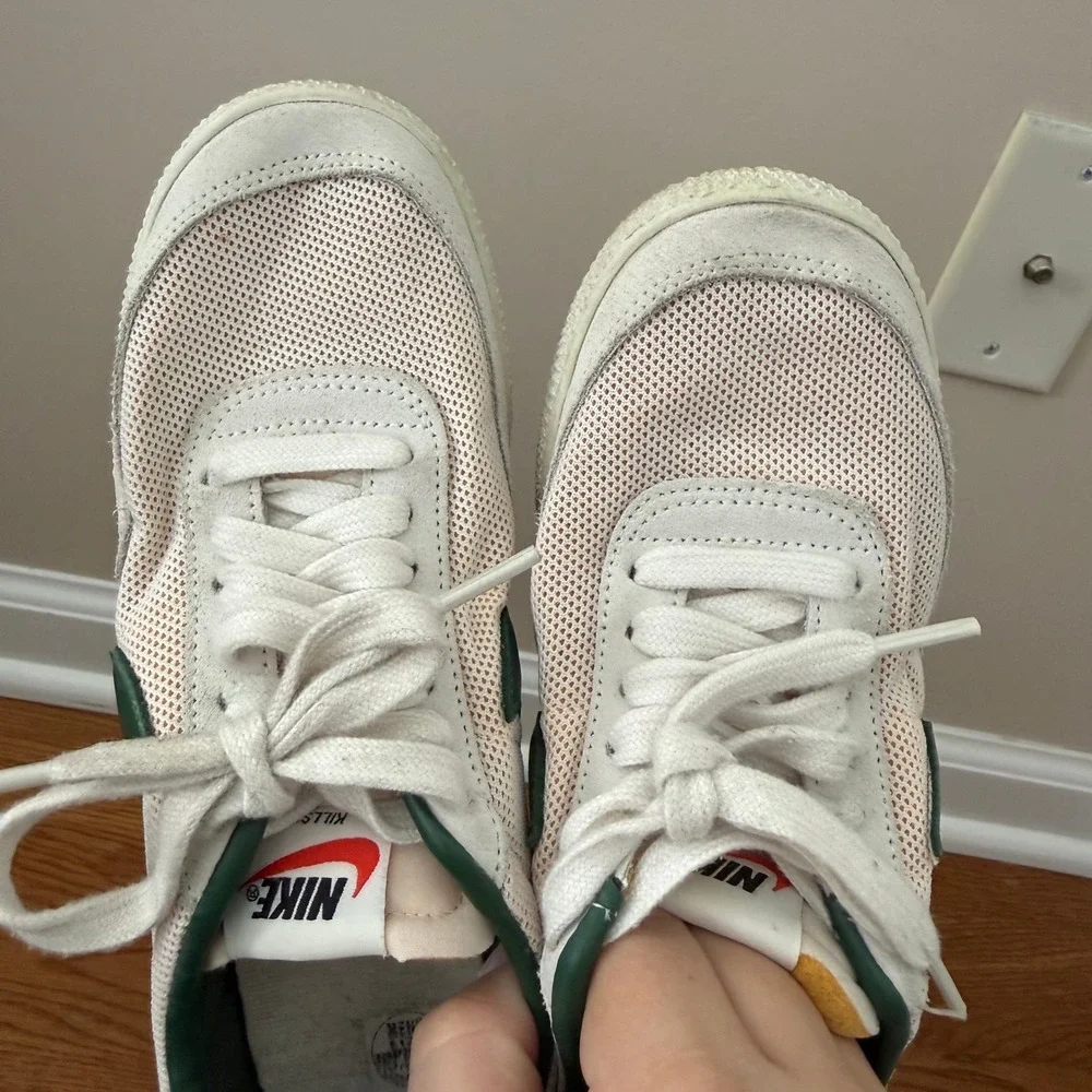 Nike Killshot Kids Sneakers White Green‎ Lace Up Casual Shoes Size 4.5Y
