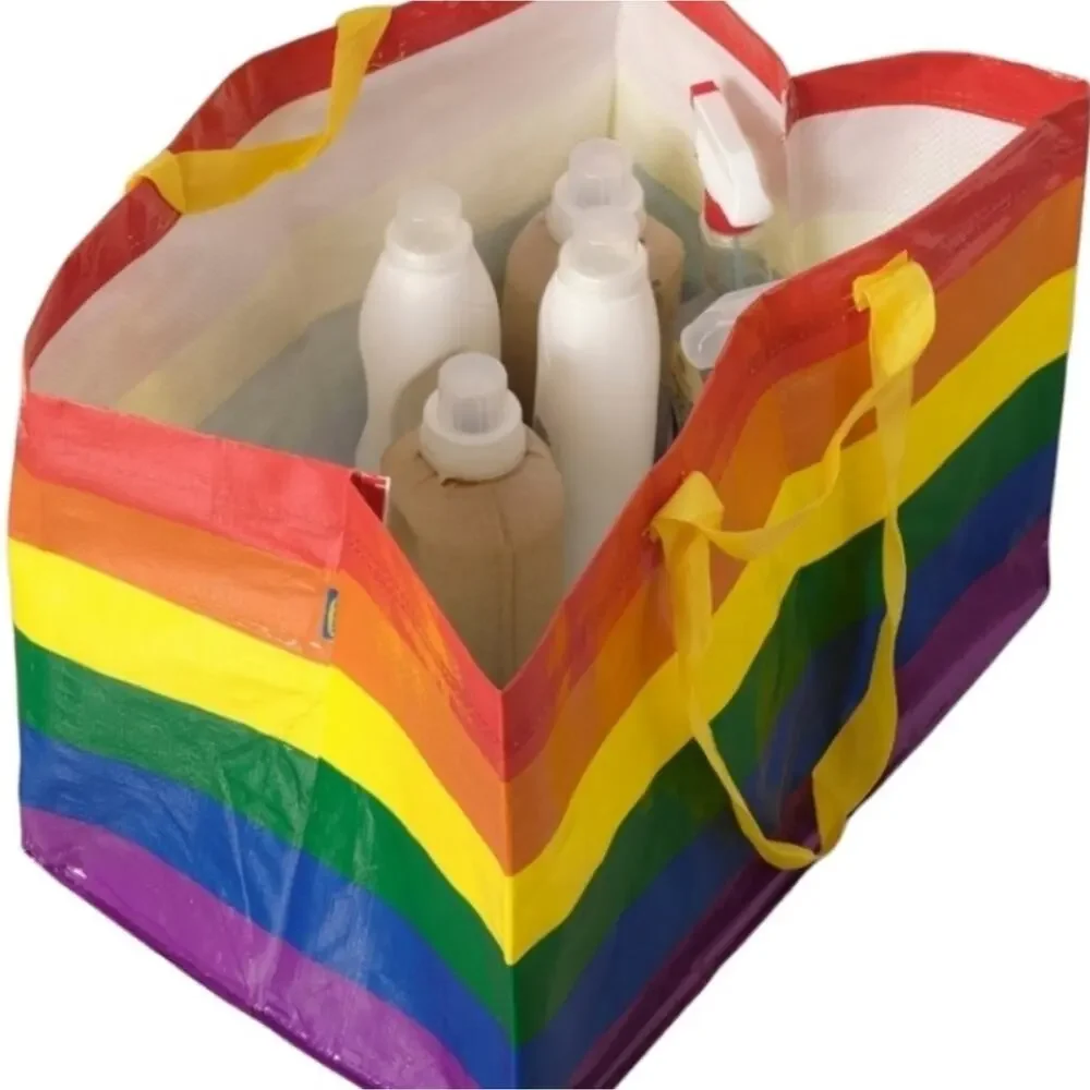 IKEA - Storstomma Large & Small Multicolor Bag Tote Support LGBTQ+ Gay Pride NWT