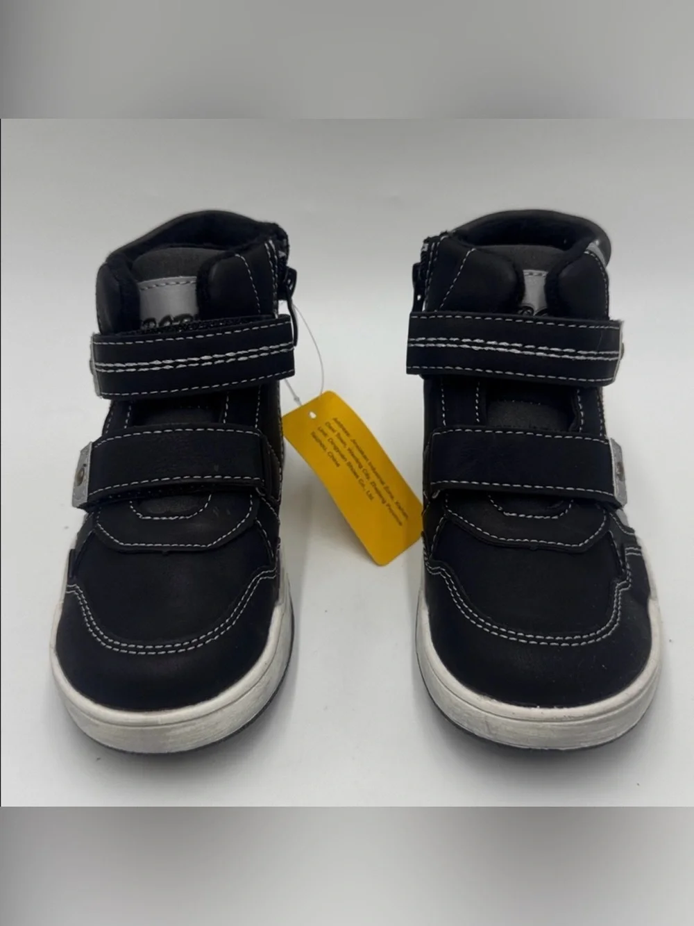 NWT Bobbie Bear Boys' High-Top Sneakers Black/ Gray Size EU 27 Kids