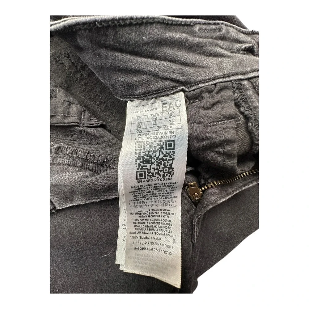 GUESS‎ Women Jeans Black High Rise Skinny Fit Size 26 Casual Style