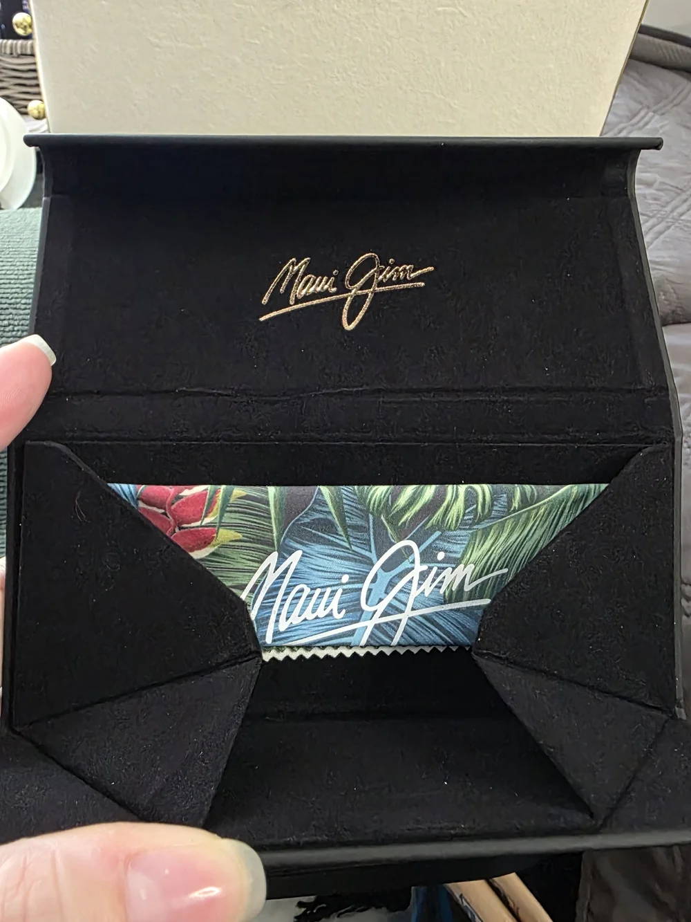Maui Jim maui jim kupale blue hawaii shiny black sunglasses – new with box cloth and case