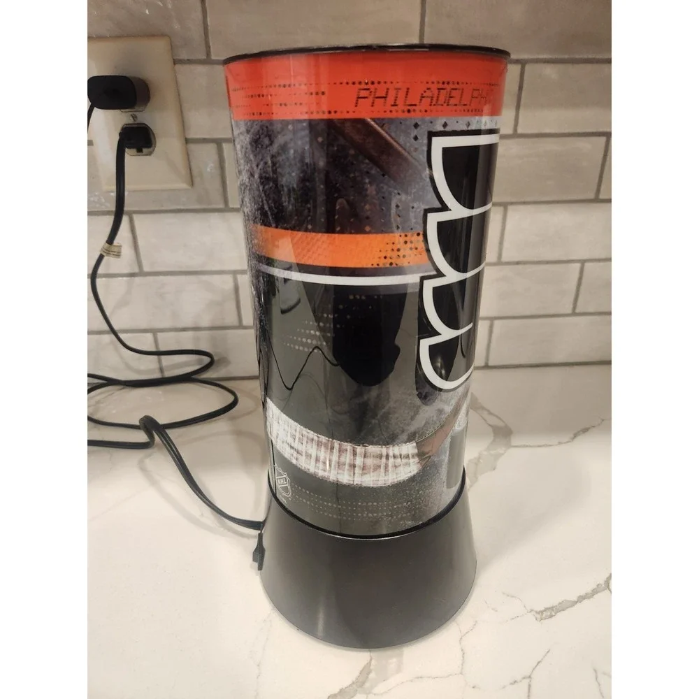 NHL Philadelphia Flyers Revolving Spinning Light Motion Lamp Wincraft Table Lamp