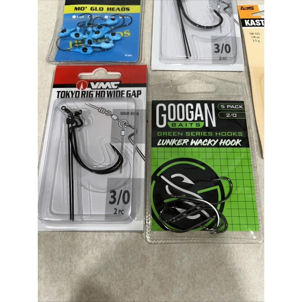 5 Pack Fishing Lot GOOGAN VMC Hooks Heads